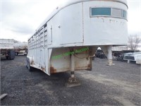 1970 Gooseneck 3 Axle Stock Trailer 30'