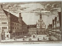 Brown Tone Print of German Scene