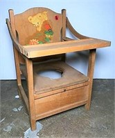Vintage Wood Potty Chair