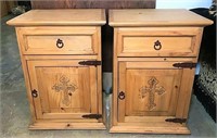 Two Unfinished Pine Night stands