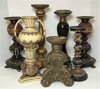 Ornate Cast Candle Stands