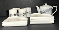 Shafford Ceramic Piano Snack Plates