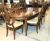 Formal Oval Dining Table & Eight Chairs