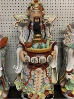 LARGE ASIAN STATUE/ WITH BOWL