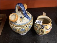 2 PIECES OF SIGNED POTTERY