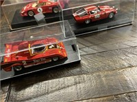 3 Collectible Diecast Cars in Cases