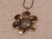 Sterling Silver Flower Necklace