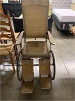 ANTIQUE WHEELCHAIR BY GENDRON WHEEL CO