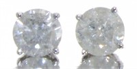 10kt White Gold 1.00 ct Diamond Stud Earrings