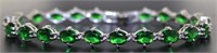 Oval Cut 15.75 ct Emerald Tennis Bracelet