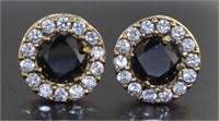 Brilliant 2.50 ct Onyx Solitaire Earrings
