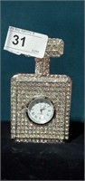 Rhinestone Clock  w/ Box