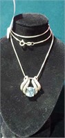 Sterling Necklace w/ Blue Stone