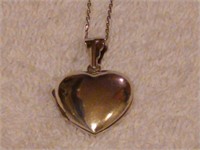 Sterling Silver Heart Locket Pendant Necklace