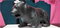 Plaster Cute Display Black Bear Statue - No markin