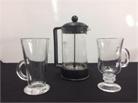 Coffee Maker and glasses