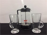 Coffee Maker and glasses
