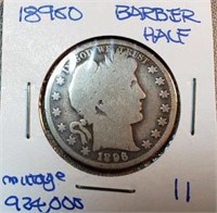 1896O Barber Half Dollar  Semi Key Date Mintage