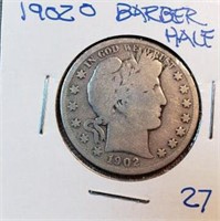 1902O Barber Half Dollar