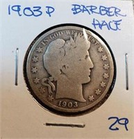 1903P Barber Half Dollar