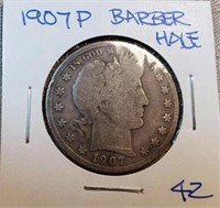 1907P Barber Half Dollar