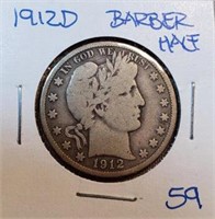 1912D Barber Half Dollar
