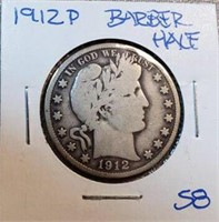 1912P Barber Half Dollar