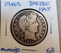 1914S Barber Half Dollar Mintage 994,000