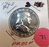 1963P Proof Franklin Half Dollar