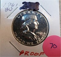 1961P Proof Franklin Half Dollar