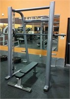 Life fitness free weight stand with bench