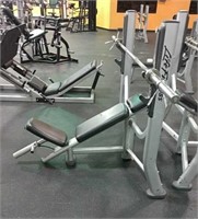 Life fitness inclined bench with bar