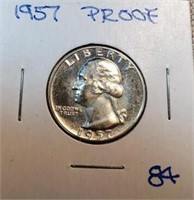 1957P Proof Washington Quarter