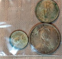 1944 Philippine 50, 20  and 10 Centavos Silver