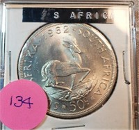 1962 South Africa 50 Cents UNC .04517 Silver