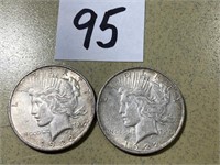 1922 & 1922D Peace Silver Dollars