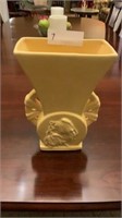 MCCOY YELLOW VASE WITH FLORAL