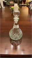 PRESSED GLASS DECANTER WITH