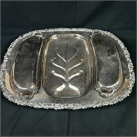 Gorham Silver Plate Serving Tray with Lids