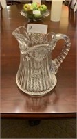 FINE HEAVY CRYSTAL WATER PITCHER