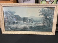 Vintage framed lithograph