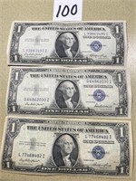 (3) 1935 Series Silver Certificates