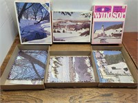 3 Winter Scene Puzzles #Unknown if Complete