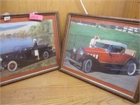 Matted and Framed Car Pictures