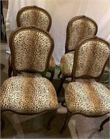 4 antique parlor chairs with a nice fuzzy