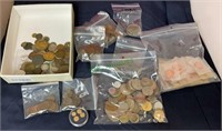 Coins and tokens - large lot of foreign coins and