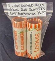 Coins-two uncirculated rolls National Park