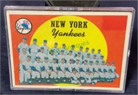 Sports card - 1959 Topps New York Yankees team