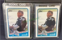 Sports cards - 1988 Topps Bo Jackson rookie card.