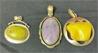 Jewelry - lot of three southwest style pendants